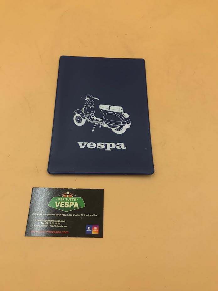 Porte documents (carte grise/ assurance) pour vespa avec logo GTR / Rally